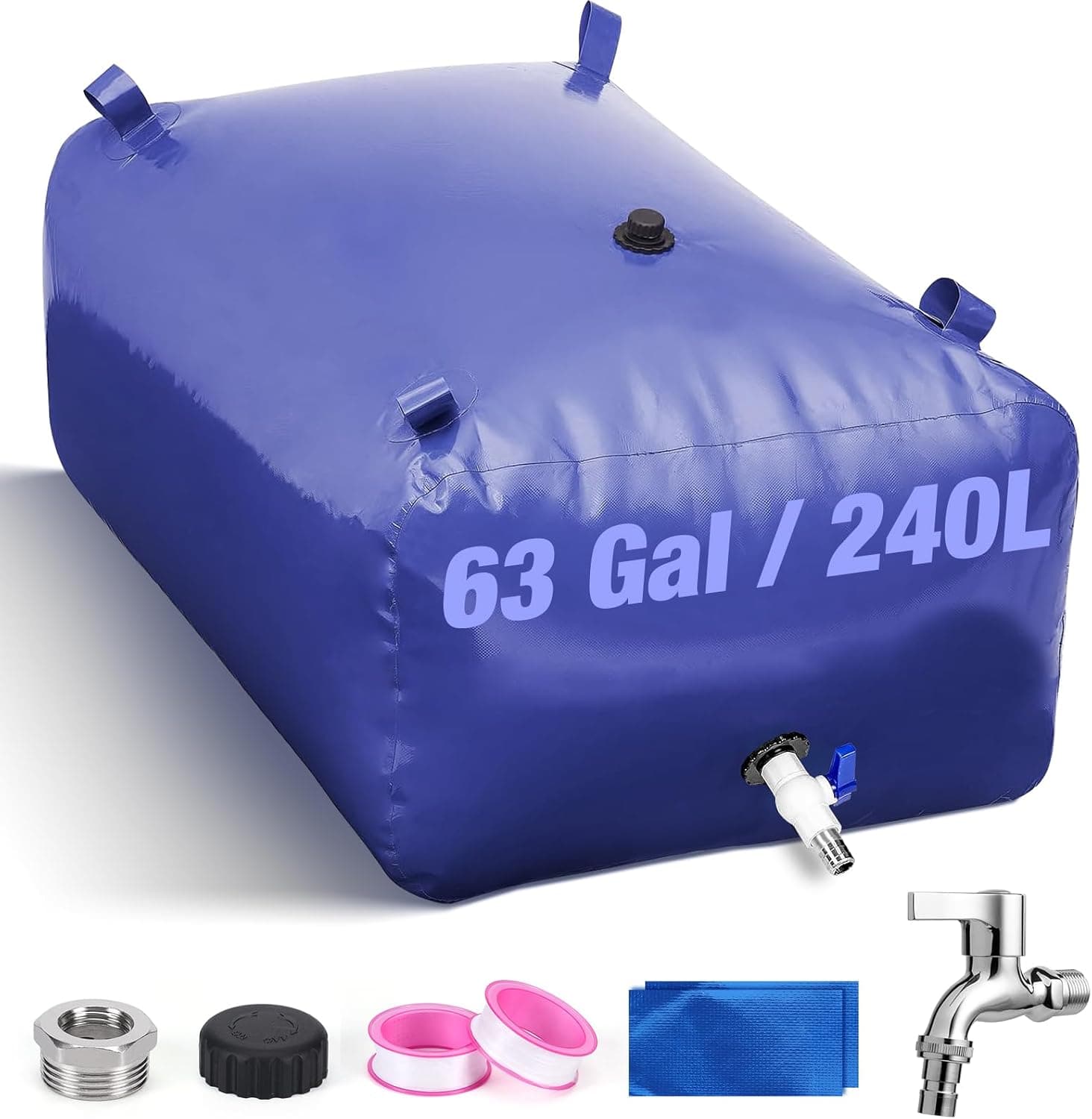 Collapsible water storage bladder (large capacity)