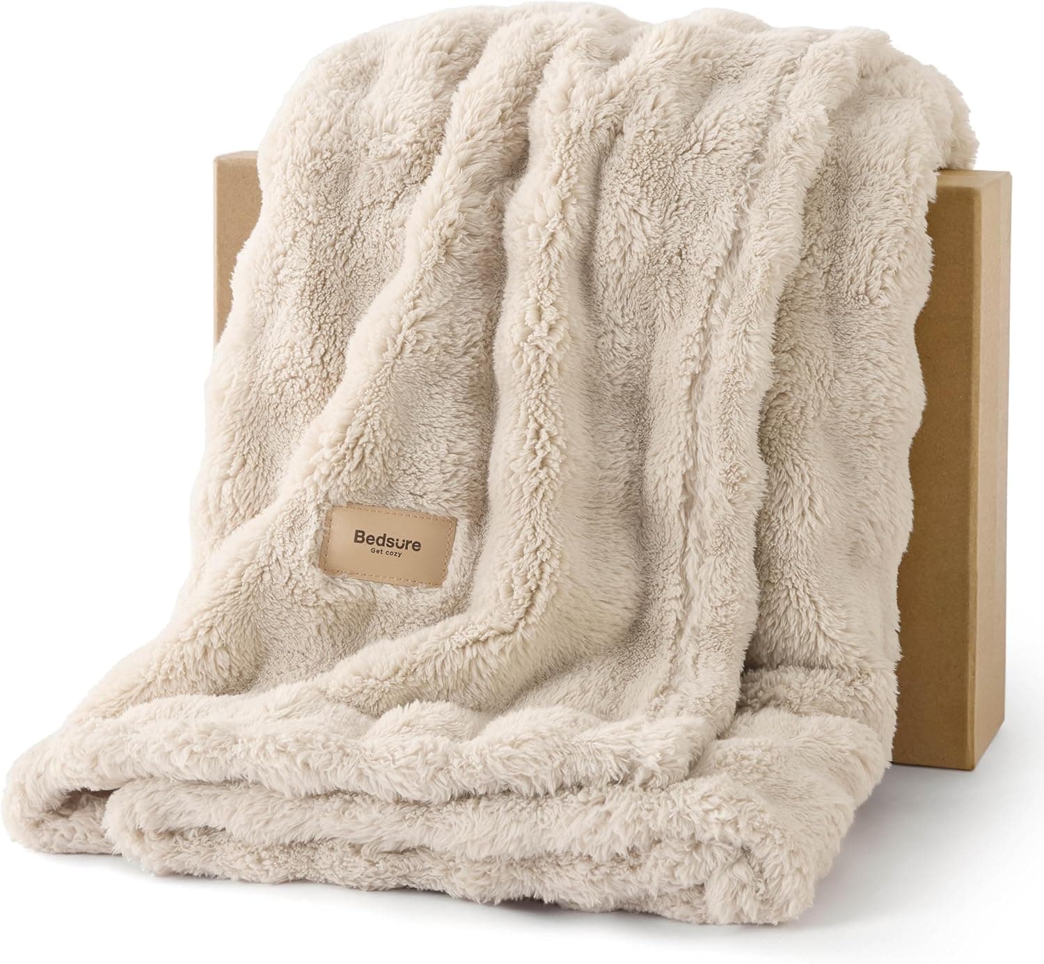 Bedsure cosy bubble fleece blanket